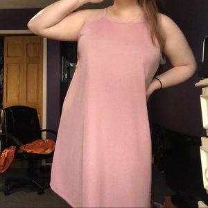 Long Pink Swing Dress